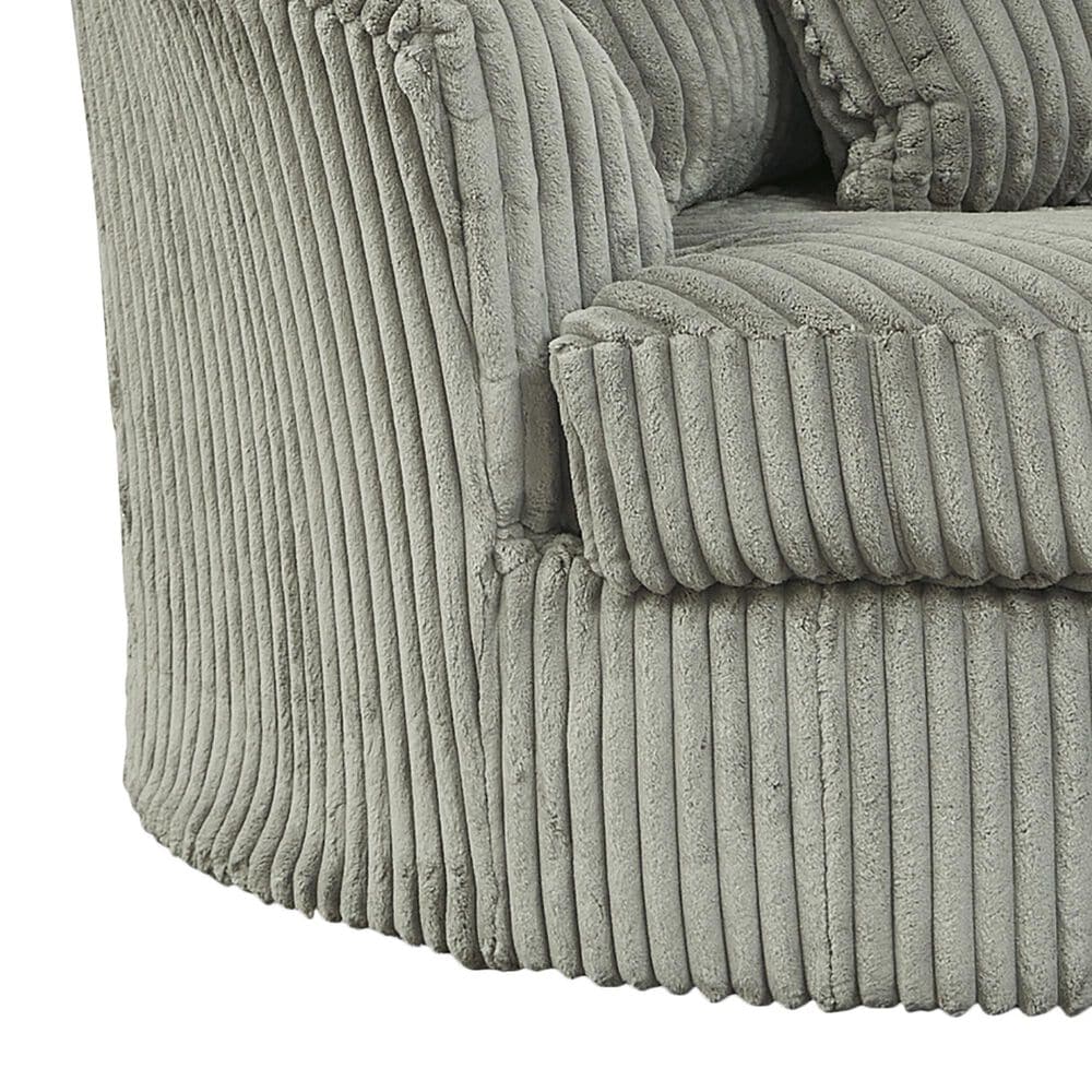 Ashley Lindyn Oversized Swivel Accent Chair in Fog, , large