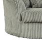 Ashley Lindyn Oversized Swivel Accent Chair in Fog, , large