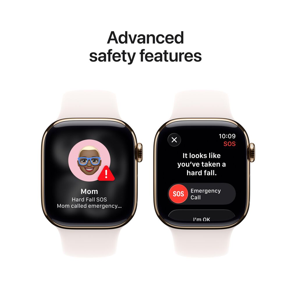 Apple Watch Series 11 &#40;GPS+Cellular&#41; 42mm Titanium Case with Light Blush Sport Band - M/L - Gold - &#40;2025&#41;, , large