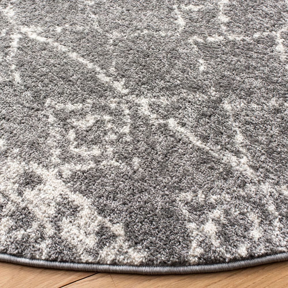 Safavieh Tulum  6&#39;7&quot; Round Grey and Ivory Area Rug, , large