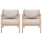 Linon Home Decor Teagon Patio Arm Chair in Beige (Set of 2), , large