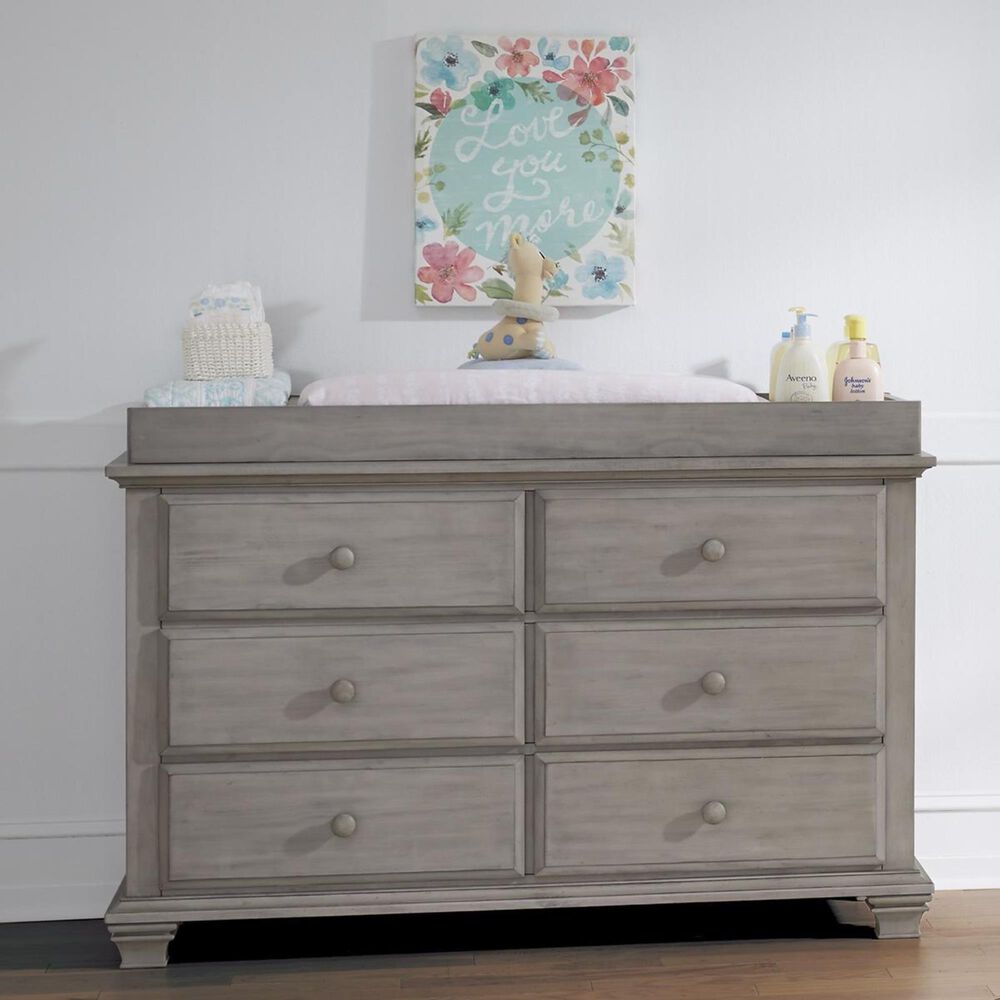 Oxford Baby Kenilworth Changing Topper in Stone Wash, , large