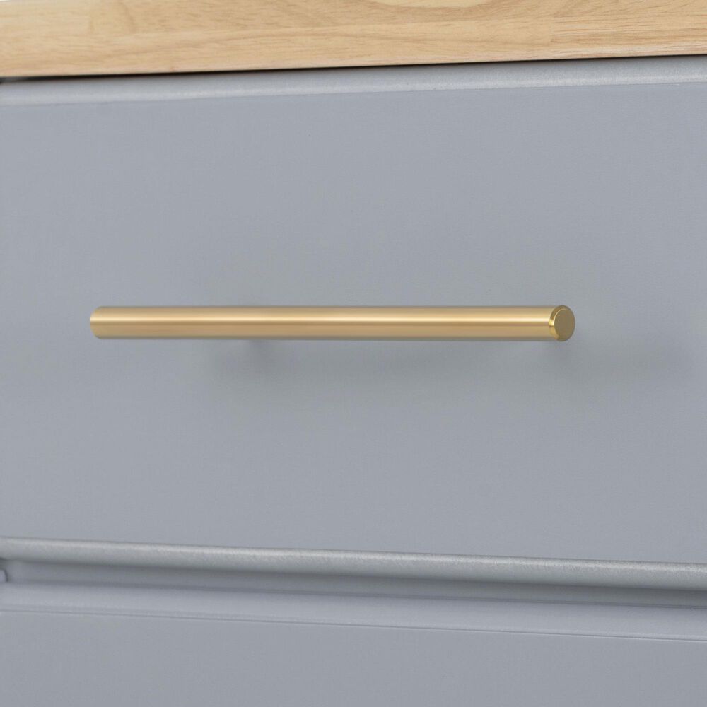 HOMLUX 59" Kitchen Island with 2 Pull Out Cabinet Organizers in Grey, , large