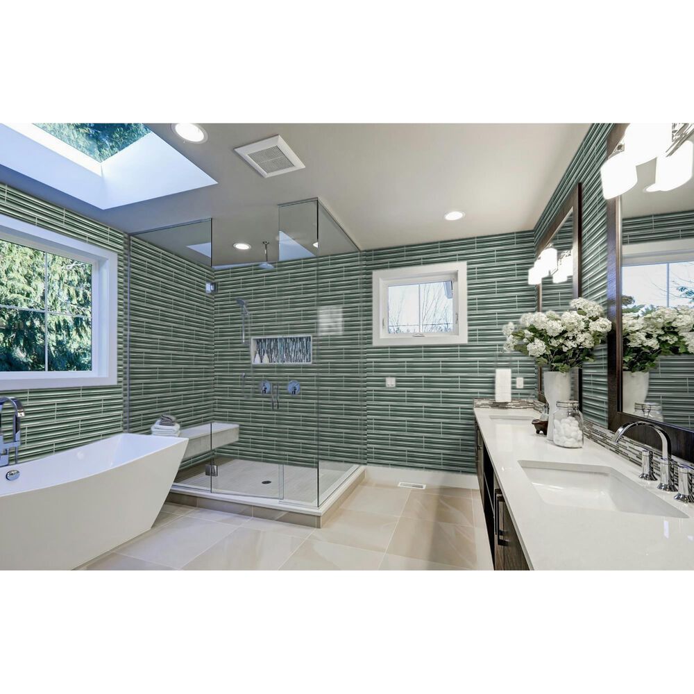Emser Tubage Aloe 7&quot; x 16&quot; Porcelain Tile, , large