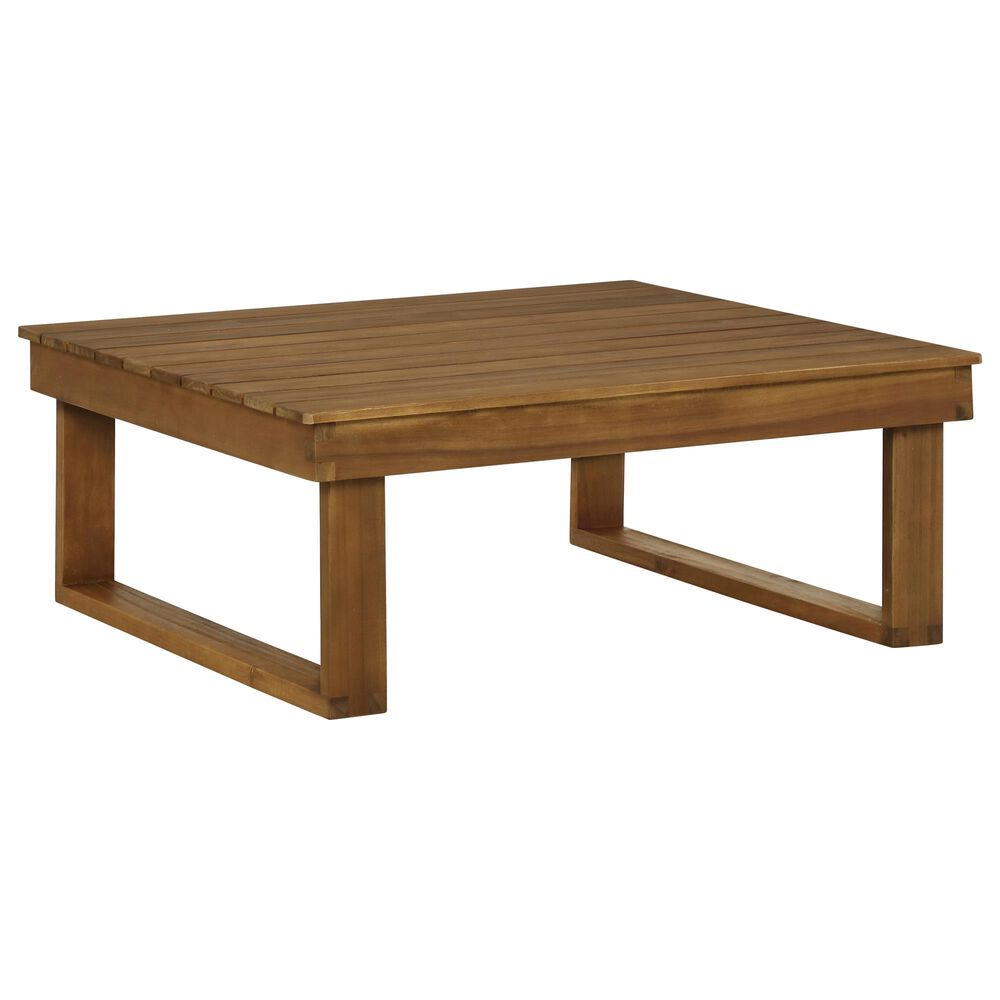 Linon Home Decor Skypark 2-Piece Outdoor Conversation Set in Teak Oil, , large