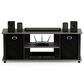 HOMLUX 41.7" Entertainment Center TV Stand with Storage Bins in French Oak Grey and Black, , large