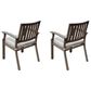 Hearth and Haven Outdoor Aluminum Dining Chair with Cushion in Gray (Set of 2), , large