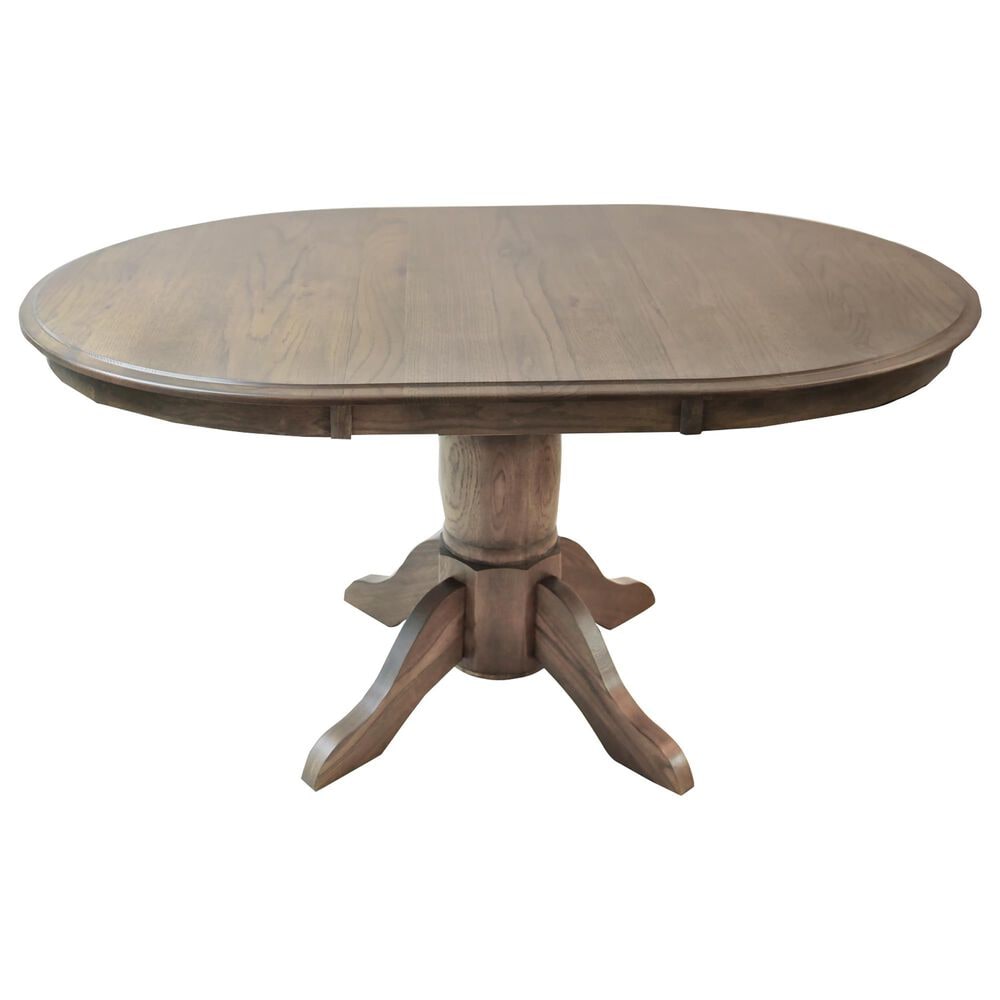 INTERCON Colonial Oak 5-Piece Round Dining Set in Weathered Chestnut, , large