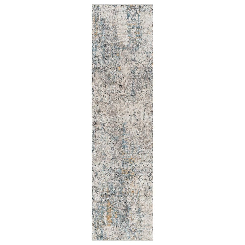 Surya Cardiff CDF-2300 Light Gray, Charcoal, Light Beige, Tan and Dark Blue 2"8" x 7"3" Runner, , large
