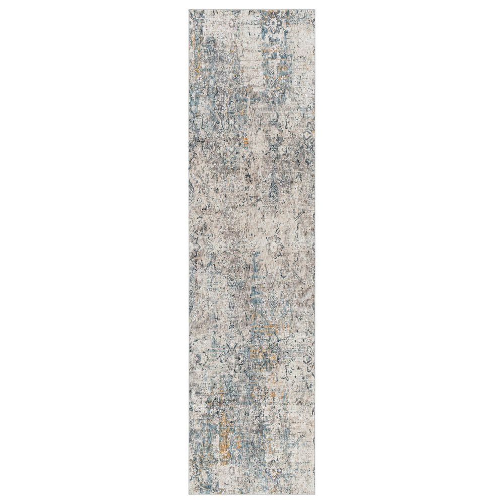 Surya Cardiff CDF-2300 Light Gray, Charcoal, Light Beige, Tan and Dark Blue 2"8" x 7"3" Runner, , large