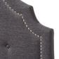 Baxton Studio Cora Twin Upholstered Panel Headboard in Dark Grey, , large