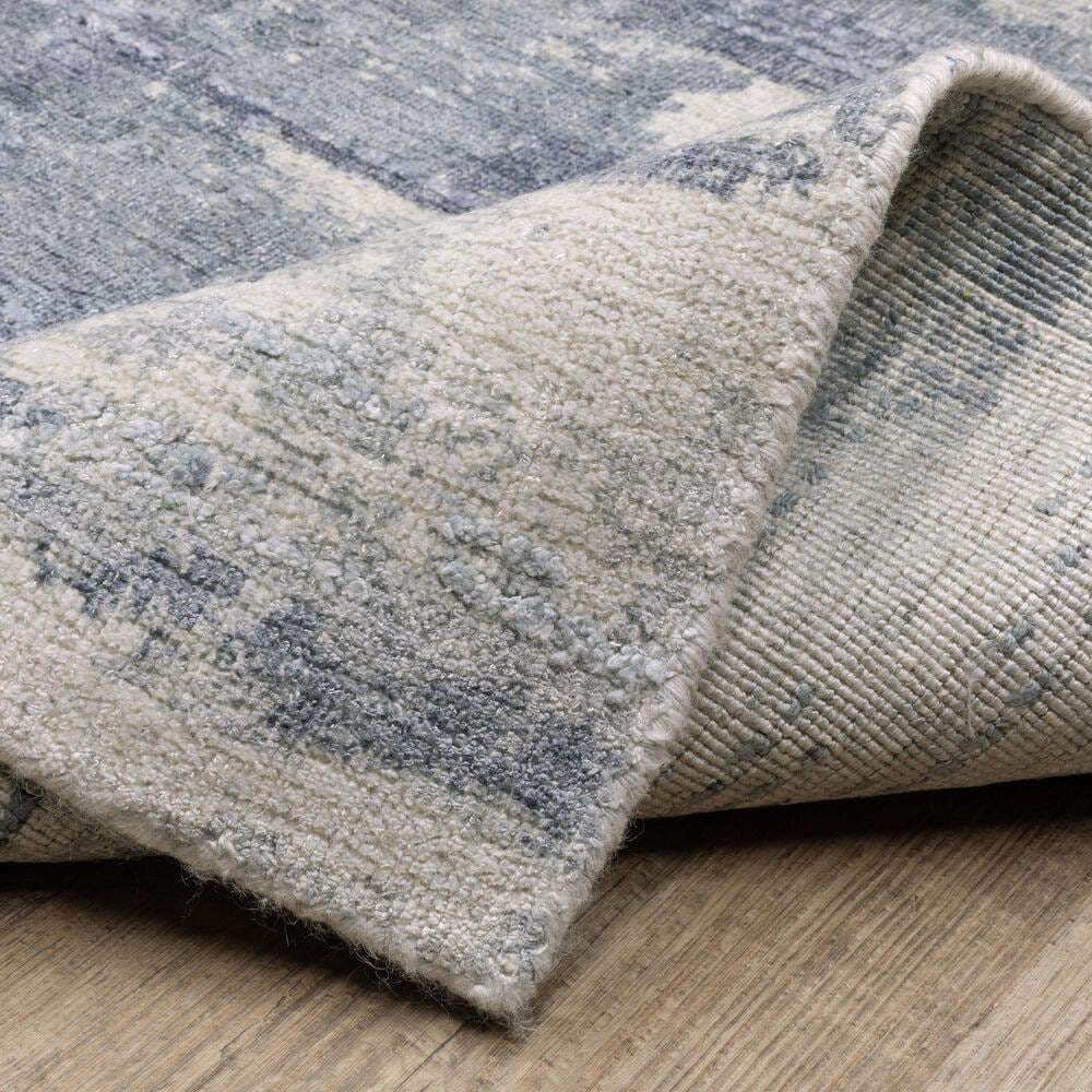 Oriental Weavers Clarke CLA07 Blue and Ivory 6&#39; x 9&#39;Area Rug, , large