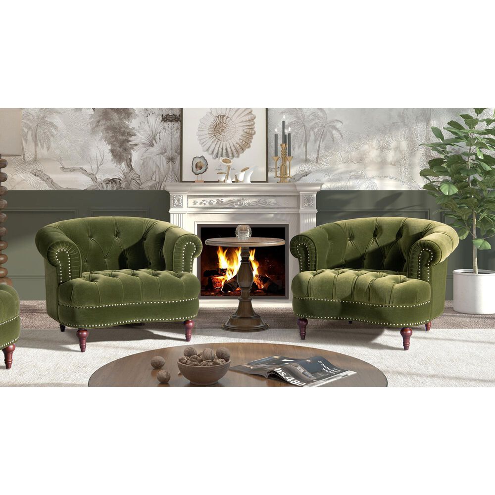 Jennifer Taylor Home La Rosa Accent Chair in Olive Green, , large