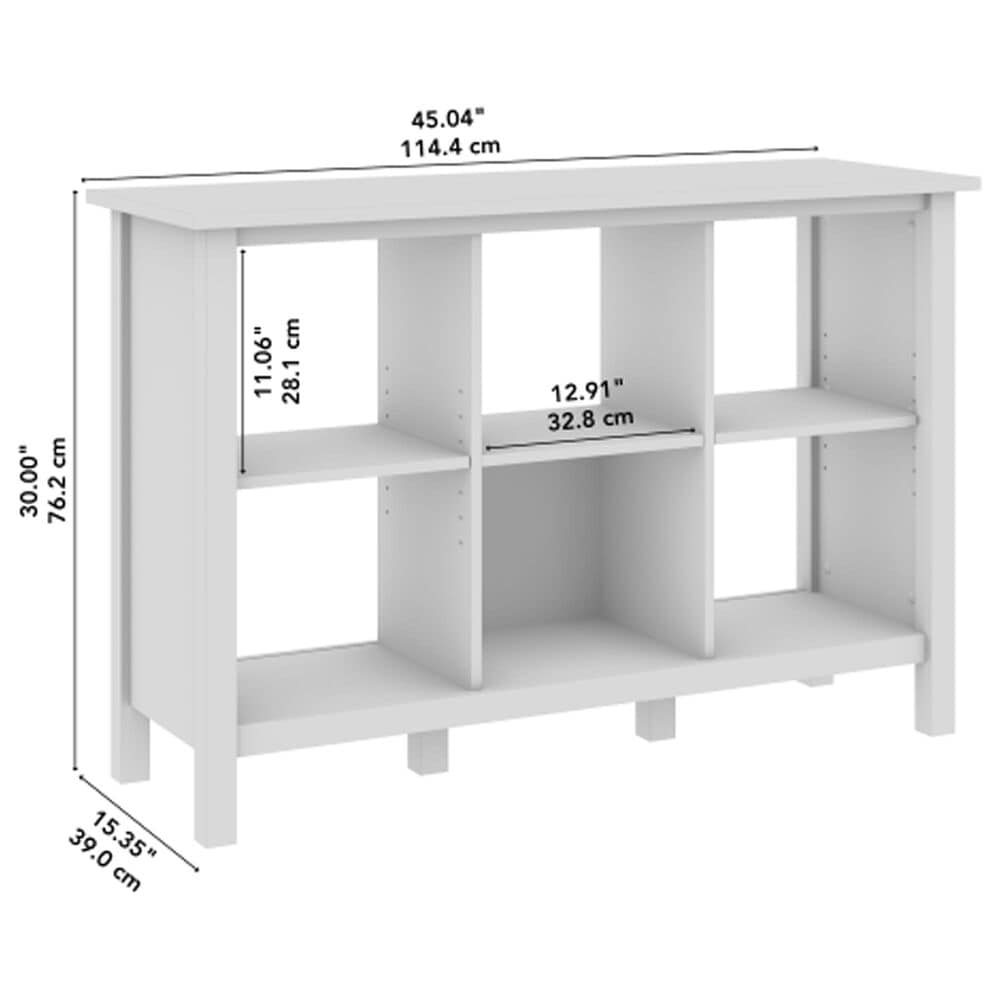 Bush Broadview 6-Cube Bookcase in Classic Black, , large