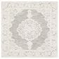 Safavieh Micro-Loop MLP275F 5" Square Gray and Ivory Area Rug, , large