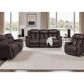 Moore Furniture Warner Manual Reclining Console Loveseat in Duvall Coffee, , large