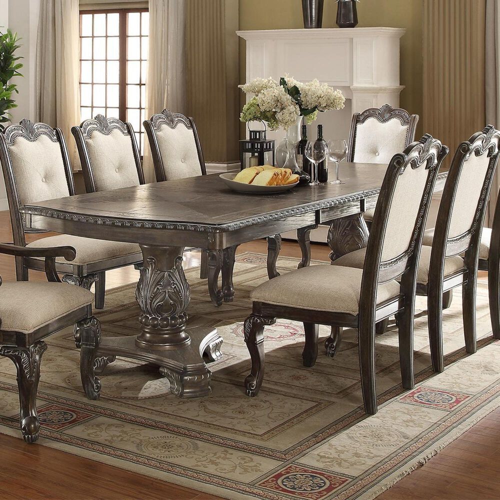 Kiera Dining Table in Antique Gray Table Only Nebraska