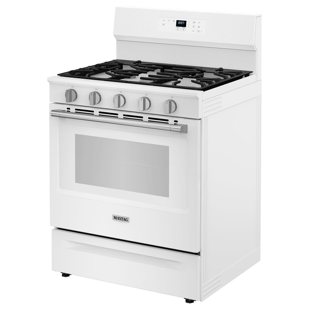 Maytag 5.0 Cu. Ft. Freestanding Gas Range with No Preheat Air Fry and Air Baking in White, , large