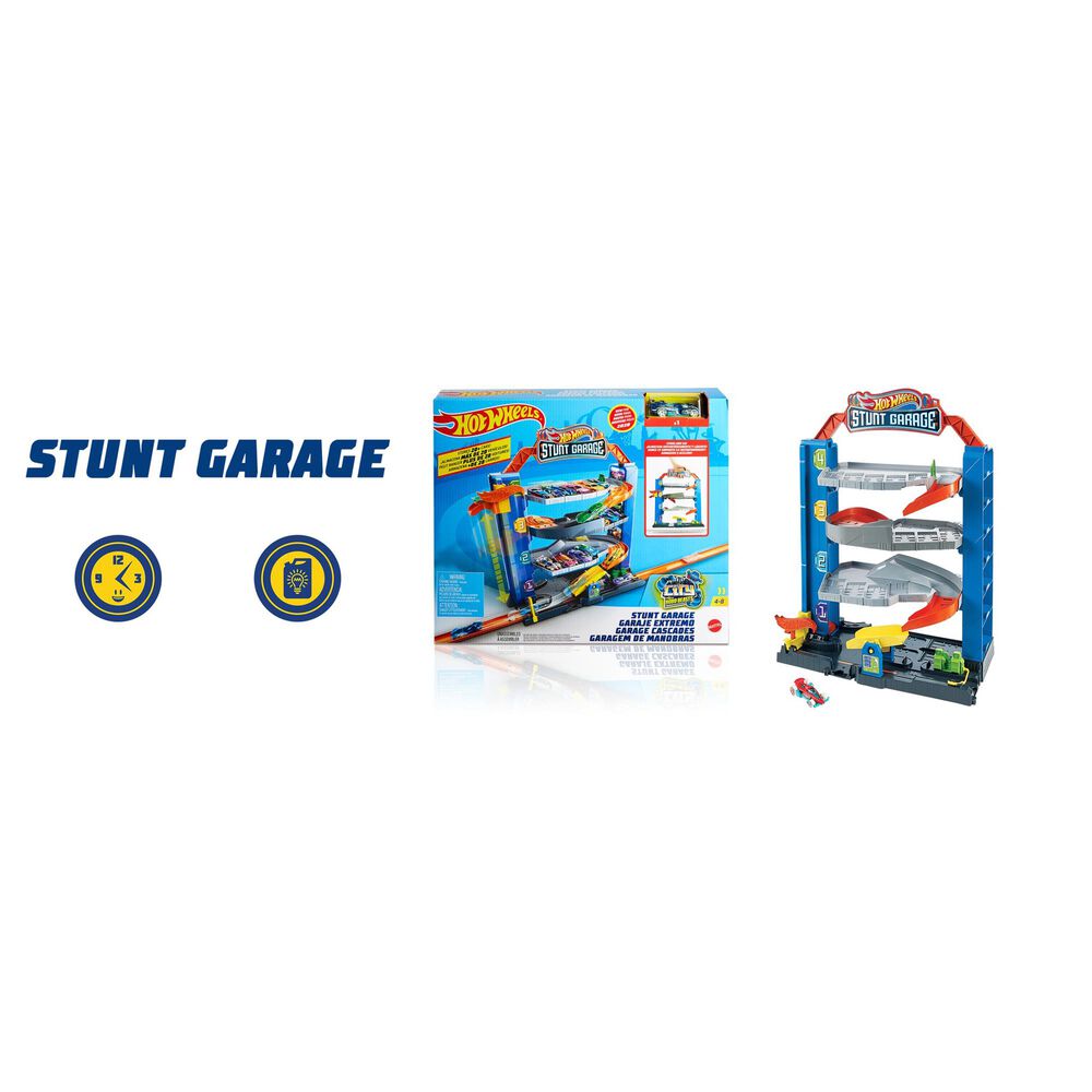 Hot Wheels City Stunt Garage Play Set, , large
