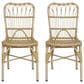 Hearth and Haven Outdoor PE Wicker Dining Chair in Natural (Set of 2), , large