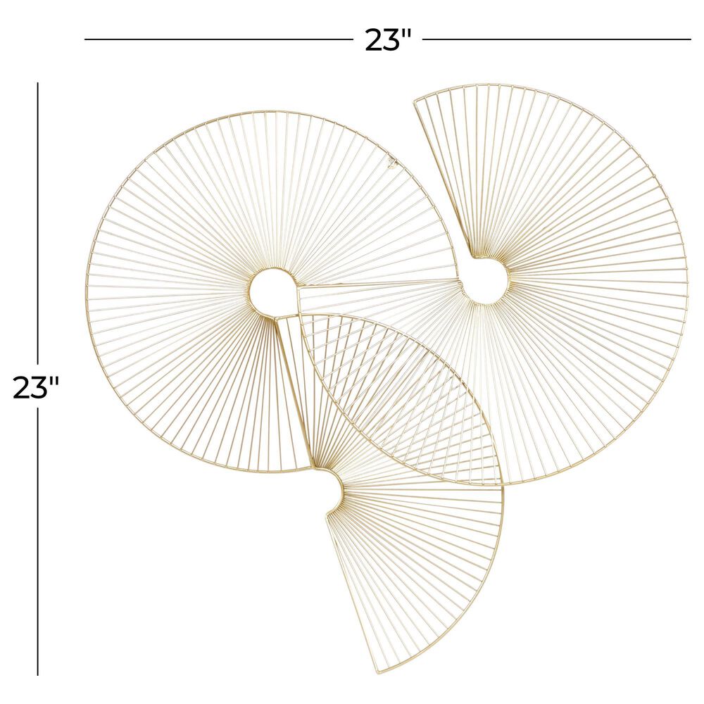 Maple and Jade 23&quot; x 23&quot; Contemporary Abstract Wall Decor in Gold, , large