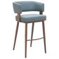 Zuo Modern Poise Barstool Azure Gray & Walnut, , large