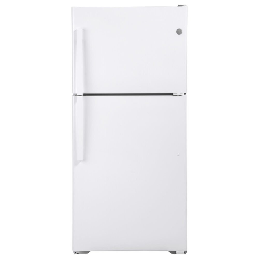 GE Appliances 19.2 Cu. Ft. Top Freezer Refrigerator with Reversible Door in White, , large