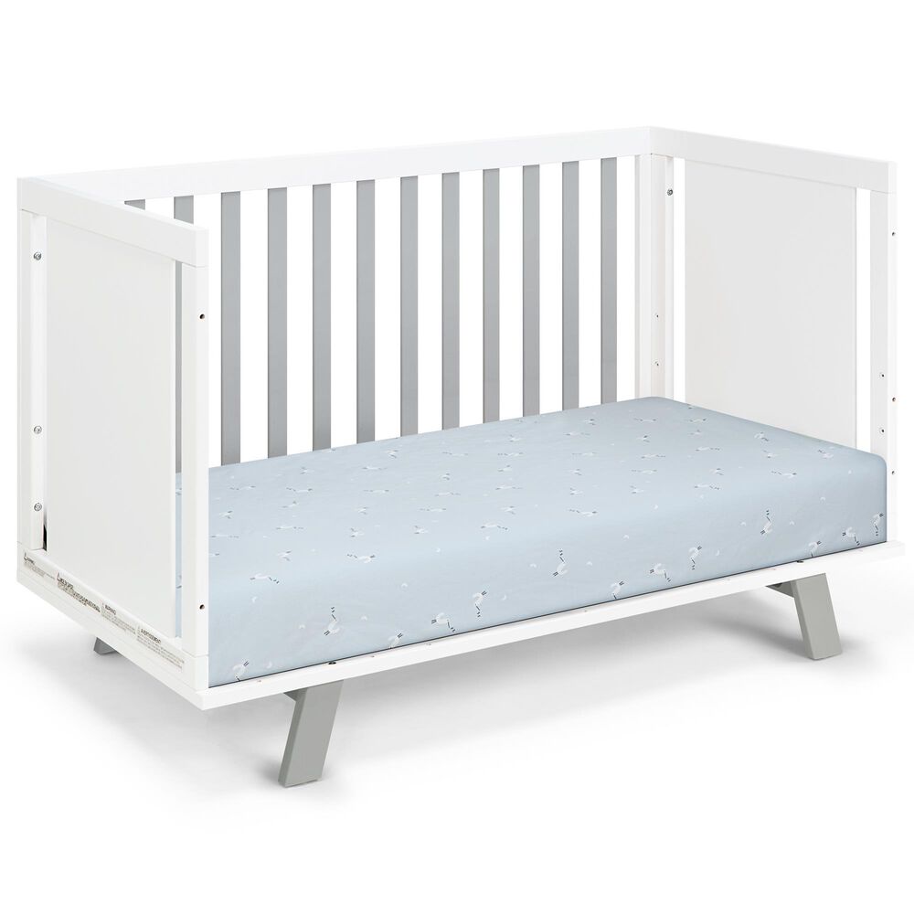 Hearth and Haven Livia 3-In-1 Convertible Island Crib in White and Gray, , large