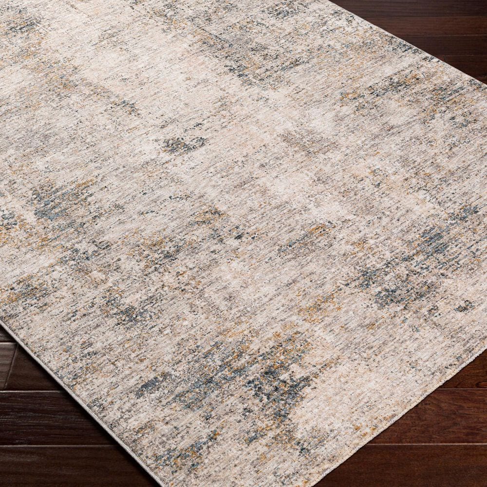 Surya Cardiff CDF-2304 Medium Gray, Light Blue, Mustard and Dark Blue 5&#39; x 7&#39;5&quot; Area Rug, , large