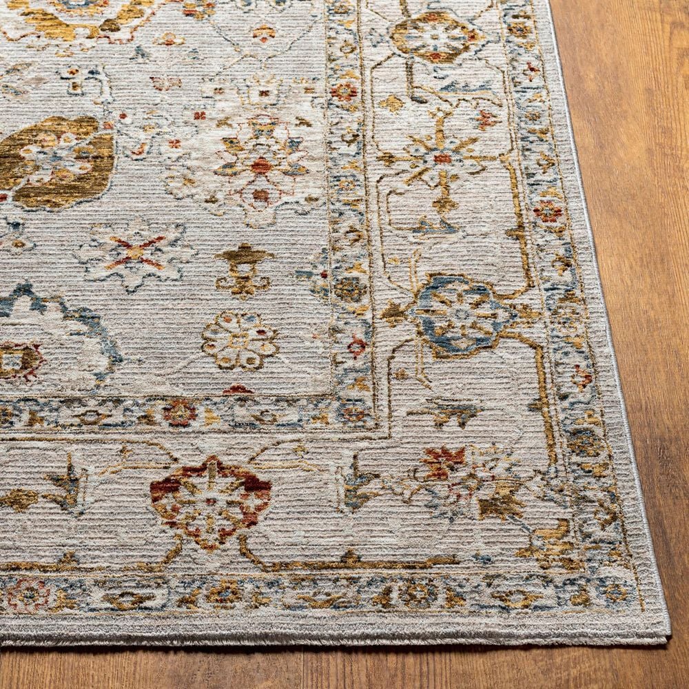 Surya Reina REN-2307 Light Gray, Cream, Denim, Rust, Mustard and Olive 6&#39;7&quot; x 9&#39;6&quot; Area Rug, , large
