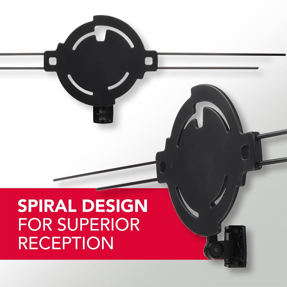 RCA Amplified Outdoor/Attic HDTV Antenna Multi-Directional in Black, , large