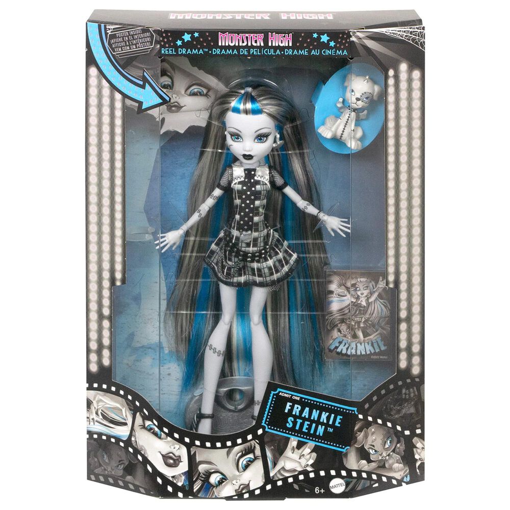 Monster High Monster High Reel Drama Doll - Frankie Stein in Black and White, , large