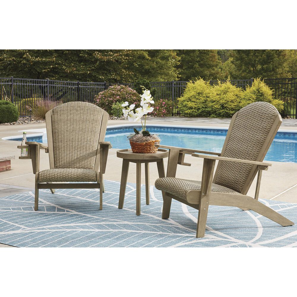 Ashley Marina 3-Piece Patio Chat Set in Beige, , large