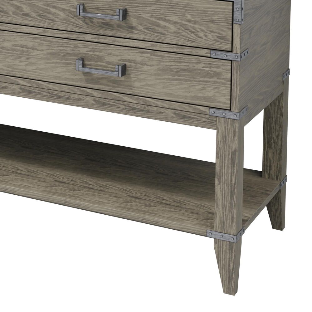 Lexora Home Norwalk 84&quot; Double Bathroom Vanity in Grey Oak with White Carrara Marble Top  and Rectangle Sink, , large