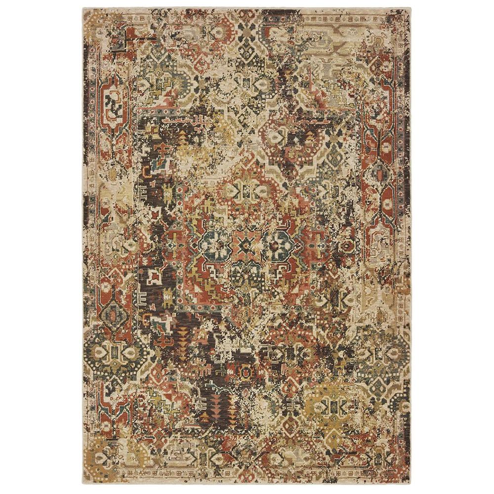 Oriental Weavers Toscana 9555B 2'3" x 7'6" Charcoal Scatter Rug, , large