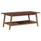 Linon Home Decor Charlotte Coffee Table in Warm Walnut, , large