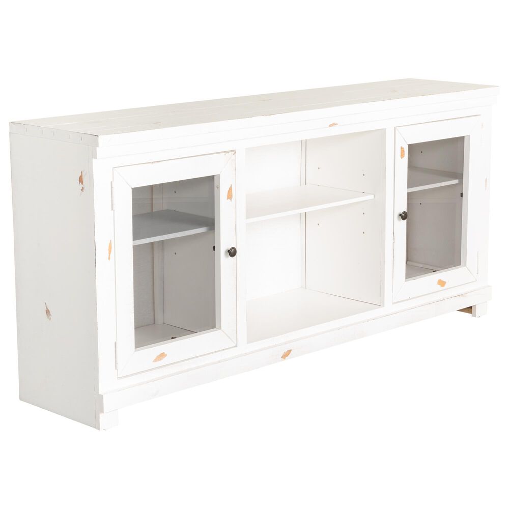 Hickory Point Willow 68" Console in Distressed White, , large