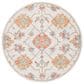 Safavieh Micro-Loop 5" Round Silver and Red Area Rug, , large
