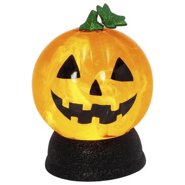The Gerson Company 7" Jack-O-Lantern Water Globe in Orange, , large