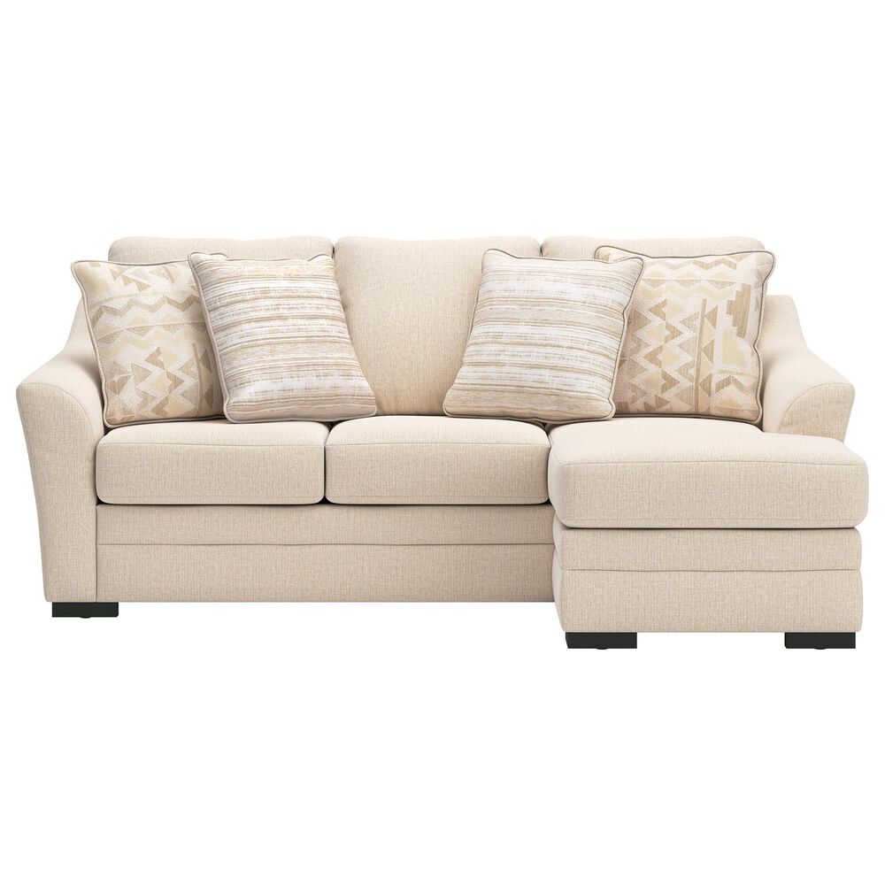 Ashley Lango Stationary Queen Sofa Chaise Sleeper in Jute, , large