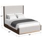 37B Brisbane Queen Upholstered Bed in Brown with Lighting, , large