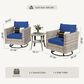 HOMLUX 3-Piece Outdoor Conversation Set in Navy Blue, , large
