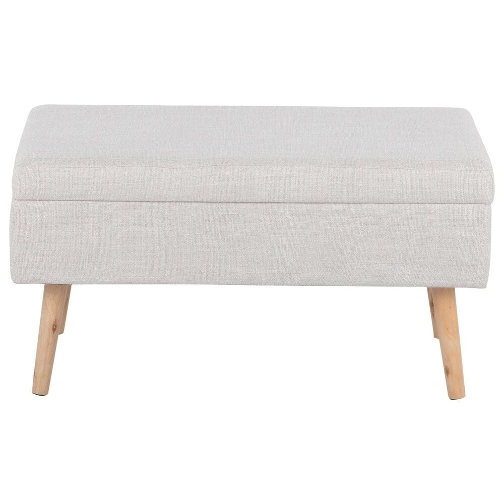 LumiSource Storage Bench in Beige, , large