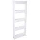 Timberlake Lavish Home Slim Slide Out 5 -Tier Storage Tower with Wheels in White, , large