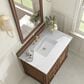 James Martin Vanities Lorelai 36" Single Vanity in Mid-Century Walnut with 3 CM White Zeus Quartz Top, , large