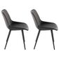 Lumisource Outlaw Side Chair with Black and Grey Cushion in Black (Set of 2), , large