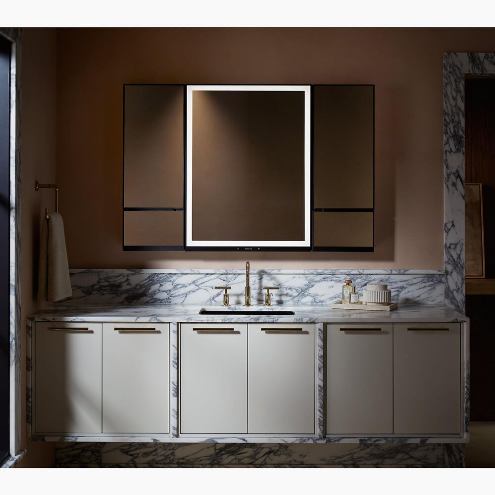 Kohler Collage 24" x 32" Right-hinged Lighted Medicine Cabinet in Aluminum, , large