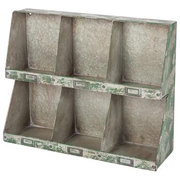 The Gerson Company 6-Pocket Metal Storage in Green, , large