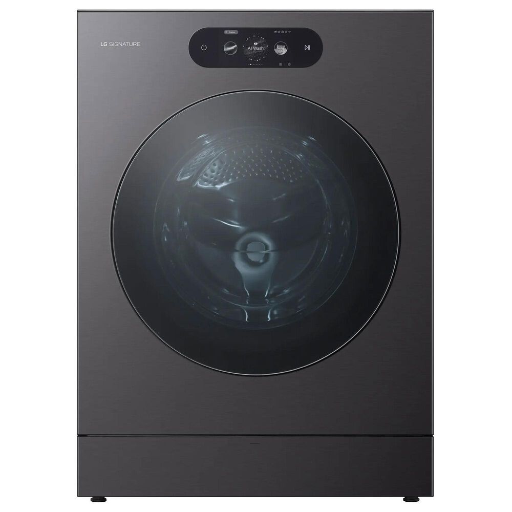 LG 5.8 Cu. Ft. Smart Front Load Washer in Brushed Black Steel, , large