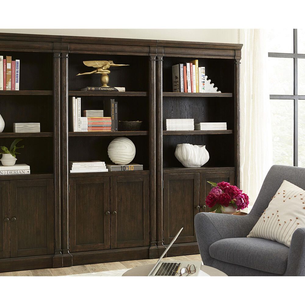 Riva Ridge Jackson 2-Door Bookcase in Turkish Coffee, , large